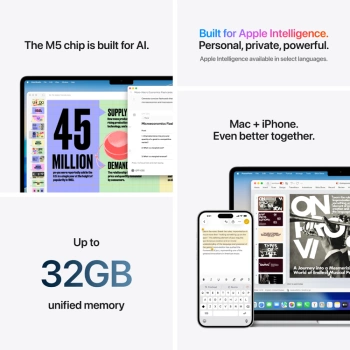 MacBook Air 13-inch,Sky Blue,Model A3449,M5 CHIP WITH 10C CPU, 8C GPU,16GB unified memory,30W USB-C Power Adapter,512GB SSD storage,Two Thunderbolt 4 Ports,Touch ID,Liquid Retina display,Force Touch Trackpad, KEYBOARD-INT