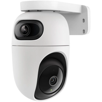 TP-Link Tapo C245D Dual Lens Pan/Tilt Security Camera, 2K (2304x1296) and 2K (2304x1296), 2.4 GHz, Dual Lens, Pan/Tilt, Smart AI Detection and Notifications, AI Smart Tracking, Sound and Light Alarm, Remote Control, Two-Way Audio