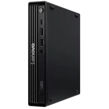 LENOVO ThinkCentre M70q Gen 6, Intel Core Ultra 5 225T, 16GB DDR5, 512GB SSD M.2, Front: 2x USB 3.2, 1x USB 3.2 C, 1x Audio/Mic, Back: 4x USB 3.2, DP, HDMI, RJ45 GbE, CIS, Spkr, WiFI 6E+BT 5.3, USB KB/Mouse, No OS, 3Yr