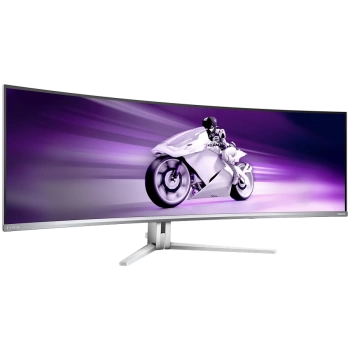 PHILIPS Evnia 8000 49M2C8900 QD-OLED curved gaming monitor 49'', 5120x1440 (Dual QHD), 1800R, 240Hz, 0.03ms, Adaptive Sync, FreeSync Premium Pro, G-Sync Compatible, HDR400, 2xHDMI, 1xDP, USB-C 3.2 Gen2 (PD 90W), USB Hub, Speakers, White