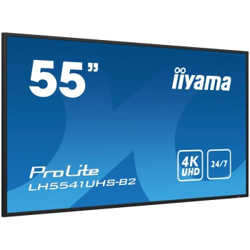 IIYAMA LFD LH5541UHS-B2 55" Professional Digital Signage display with 4K UHD resolution and 24/7 operating time 500 cd/m²  1200:1 8ms landscape, portrait