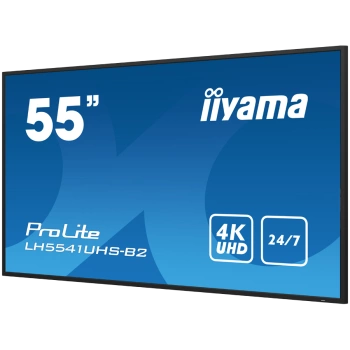 IIYAMA LFD LH5541UHS-B2 55" Professional Digital Signage display with 4K UHD resolution and 24/7 operating time 500 cd/m²  1200:1 8ms landscape, portrait