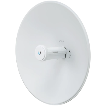 Ubiquiti airMAX PowerBeam 5AC, High-performance 5 GHz Point-to-Point (PtP) bridge with integrated dish reflector, 5 GHz, 15+ km link range, 450+ Mbps throughput, Dedicated spectral analysis radio, Dedicated WiFi management radio, 1 x GbE RJ45 port