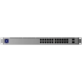 Ubiquiti 24-port, Layer 3 Etherlighting™ switch,  8 х 2.5 GbE PoE++ ports, 16 х GbE RJ45 ports including (8) PoE+ and (8) PoE++, 2 х 10G SFP+ ports