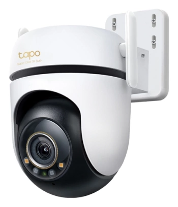 TP-Link Tapo C530WS Outdoor Pan/Tilt Security Wi-Fi Camera, 3K 5MP (2880x1620), 2.4 GHz, 2 x External Antennas, 1 x Ethernet Port, Horizontal 360, Pan/Tilt, Starlight Color Night Vision, Smart AI Detection and Notifications (motion, people, pets,..)