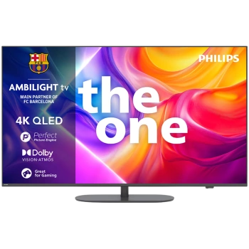Philips TV LED 65PUS9010/12, The One, QLED AMBILIGHT 4K TV, 164 cm (65"), 144Hz, VRR, FreeSync Smart platform Titan OS, P5 Image processor, Dolby Vision and Atmos