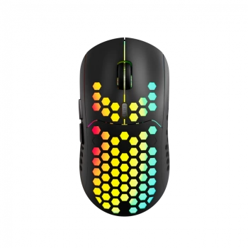 Canyon 7keys Gaming 2.4G wireless mouse, KA8 sensor, DPI up to 1600, rubber coating on panel, Huano 1million switch, 45cm PVC cable, ABS material. 400mAh battery, size: 125.8*63.7*41mm, weight: 95g, Black