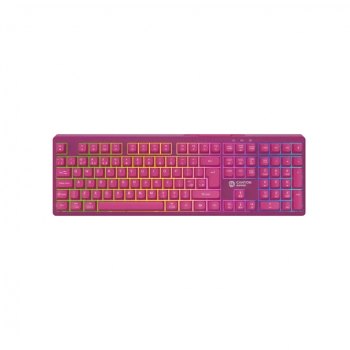 Canyon 105keys gaming keyboard,with 2.4G+ Bluetooth mode, battery 2000mAh, RGB backlight 3 types and 7 colors, size:407*119*19mm, PVC cable 1.8M , Black,weight:556+/-10g