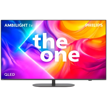 Philips TV LED 55PUS9010/12, The One, QLED AMBILIGHT 4K TV, 139 cm (55''), 144Hz, VRR, FreeSync Smart platform Titan OS, P5 Image processor, Dolby Vision and Atmos