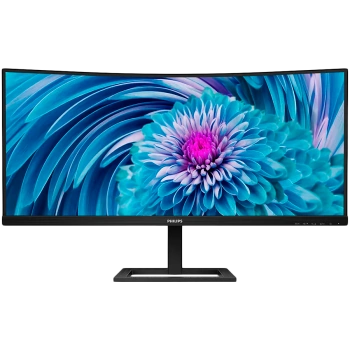 Philips E-line 346E2CUAE - LED monitorcurved 34" 3440 x 1440 UWQHD @ 100 Hz VA 300 cd/m² 3000:1 1 ms HDMI DisplayPort USB-C speakers textured black