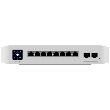Ubiquiti USW-Pro-8-PoE-EU An 8-port, Layer 3 switch with PoE+ and PoE++ output. Can power devices with up to 120W, with a power consumption of 30W (Excluding PoE output)