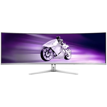 Philips Monitor Evnia 49M2C8900L/00 49" QD-OLED, 32:9, 5120x1440 (Dual QHD), 144hz 0.03ms, 250 cd/m² (typical), 1,500,000:1, 2x HDMI 2.1, DisplayPort 1.4, USB-C (90W), 4x USB 3.2, Speakers (2x 7.5W tweeters, 2x 7.5W woofers), White Design, Adaptive