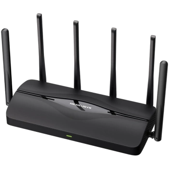 Mercusys MR37BE BE6500 Dual-Band Wi-Fi 7 Router, 688 Mbps at 2.4 GHz + 5760 Mbps at 5 GHz, 6x Ext. Antennas,  1x 2.5 Gbps WAN port + 1x 2.5 Gbps LAN port + 2x Gigabit LAN ports, MLO, 4096-QAM, OFDMA, HE160, Router/Access Point Mode, MU-MIMO