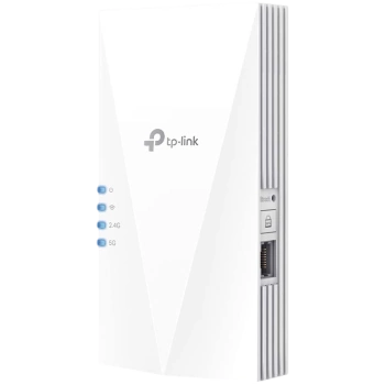 TP Link AX1800 Wi-Fi 6 Range Extender, 2.4GHz and 5GHz, 1 Gigabit Ethernet Port, 574 Mbps at 2.4GHz, 1201 Mbps at 5GHz, WPS Button, Reset Button, 2 Internal Antennas
