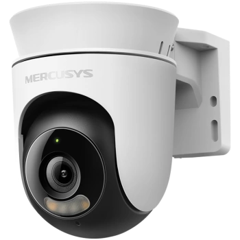 Mercusys MC510 Outdoor Pan/Tilt Security Wi-Fi Camera, 2K QHD, Smart Motion and Person Tracking, Color Night Vision, Local and Cloud Storage, supports up to 512GB microSD cards and cloud storage for secure, flexible video backup, IP65