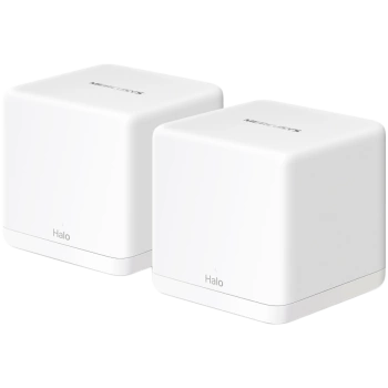 Mercusys Halo H60X (2-Pack) AX1500 Whole Home Mesh Wi-Fi 6 System,2-pack: 1× Halo H60XR + 1× Halo H60XS, 300 Mbps at 2.4 GHz + 1201 Mbps at 5 GHz,Halo H60XR:  Internal Antennas, 3× Gigabit Ports; Halo H60XS: Internal Antennas, 2× Gigabit LAN Port