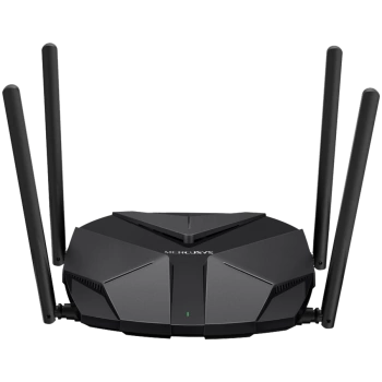 Mercusys MR85X AX3000 Dual-Band Wi-Fi 6 Router, 574 Mbps at 2.4 GHz + 2402 Mbps at 5 GHz, 4x Fixed External Antennas, 3x Gigabit LAN Ports, 1x 2.5Gbps WAN Port, 1024-QAM, OFDMA, HE160, MERCUSYS APP, Router/Access Point Mode, Smart Connect