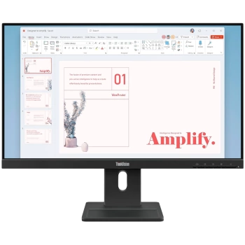 ThinkVision E24-40, 23.8" IPS, 1920x1080 FHD, 1300:1, 250 nits, 100Hz, 178 / 178, 16:9, 4/6ms, HDMI, DP, VGA, 2x 2w, Tilt, Swivel, Pivot, Height Adjust Stand, VESA, Raven Black, 3Yr