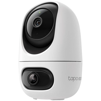 TP-Link Tapo C245D Dual Lens Pan/Tilt Security Camera, 2K (2304x1296) and 2K (2304x1296), 2.4 GHz, Dual Lens, Pan/Tilt, Smart AI Detection and Notifications, AI Smart Tracking, Sound and Light Alarm, Remote Control, Two-Way Audio