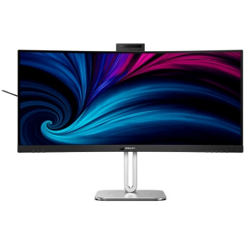 PHILIPS Monitor 34B2U6603CH 34" Curved, VA, 21:9, 3440x1440 (WQHD), 1500R, 120Hz, 4ms, 500 cd/m2, 4000:1, HDR400, Adaptive Sync, PowerSensor 2, 5.0 Mpixel Webcam with Microphone, 2xHDMI, 1xDP, TB4 (PD 100W), USB Hub, KVM, RJ45, Speakers, Ergo, 5Y