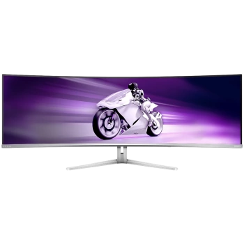PHILIPS Evnia 8000 49M2C8900 QD-OLED curved gaming monitor 49'', 5120x1440 (Dual QHD), 1800R, 240Hz, 0.03ms, Adaptive Sync, FreeSync Premium Pro, G-Sync Compatible, HDR400, 2xHDMI, 1xDP, USB-C 3.2 Gen2 (PD 90W), USB Hub, Speakers, White