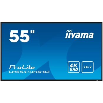 IIYAMA LFD LH5541UHS-B2 55" Professional Digital Signage display with 4K UHD resolution and 24/7 operating time 500 cd/m²  1200:1 8ms landscape, portrait