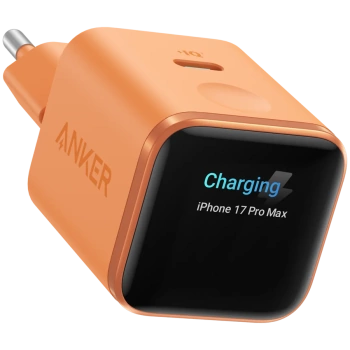 Anker Nano Charger (45W, Smart Display), Smart iPhone Recognition With Care Mode, 45W Max Fast Charging with Smart Power Adjustment, Pocket Size, Powered by GaN
