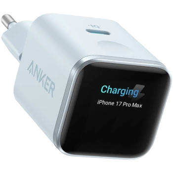 Anker Nano Charger (45W, Smart Display), Smart iPhone Recognition With Care Mode, 45W Max Fast Charging with Smart Power Adjustment, Pocket Size, Powered by GaN