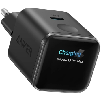 Anker Nano Charger (45W, Smart Display), Smart iPhone Recognition With Care Mode, 45W Max Fast Charging with Smart Power Adjustment, Pocket Size, Powered by GaN