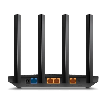 TP-Link Archer AX12 AX1500 Dual-Band Wi-Fi 6 Router, 300 Mbps at 2.4 GHz + 1201Mbps at 5 GHz, 4× Antennas, 1GHz Dual Core CPU, 1× G WAN Port + 3× G LAN Ports, 1024-QAM, OFDMA,Tether App,WPA3,AP Mode,IPv6 Support,IPTV, Beamforming,VPN server