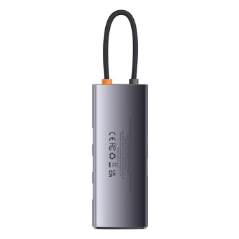 Adapter BASEUS HUB 6in1 Type C 0,15 m sivi