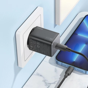 Adapter HOCO N40 Type C QC PD 20W crni