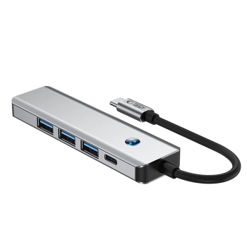 Adapter Tech-Protect HB01 HUB 5in1 Type C sivi