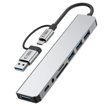 Adapter Tech-Protect HB06 HUB Adapter 8in1 TYPE-C + USB2.0