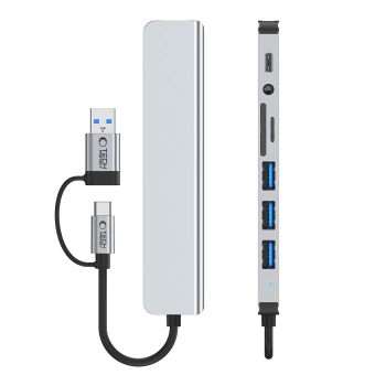 Adapter Tech-Protect HB06 HUB Adapter 8in1 TYPE-C + USB2.0