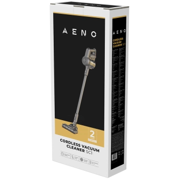 AENO Cordless vacuum cleaner SC1: electric turbo brush, LED lighted brush, resizable and easy to maneuver, 120W