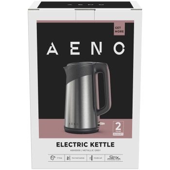AENO Electric Kettle EK3: 1850-2200W, 1.7L, Strix, Double-walls, Non-heating body, Auto Power Off, Dry tank Protection