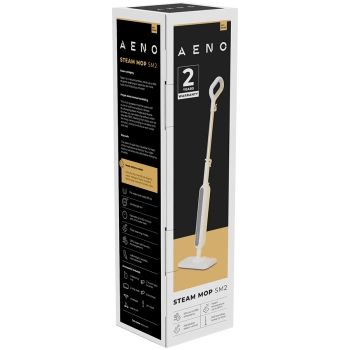 AENO Steam Mop SM2: 1200W, 130°C, IPX4, Tank Volume 275mL, 3 steam modes, self-standing