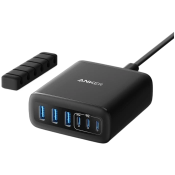 Anker Charger (112W, 6 Ports, GaN) Black