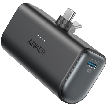 Anker Nano Power Bank (22.5W, Built-In USB-C Connector) Black