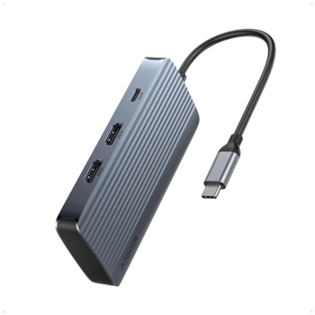 Anker USB-C Hub (7-in-1, Dual Display) Gray