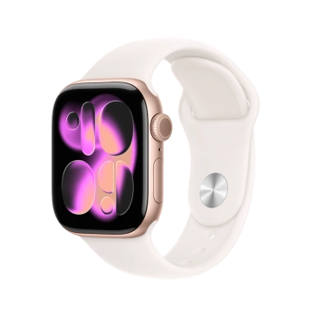 Apple Watch Series 11 GPS 42mm Rose Gold Aluminium Case With Light Blush SB MEU04 S/M