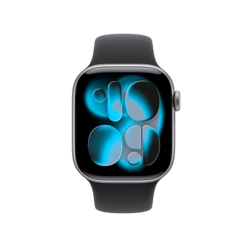 Apple Watch Series 11 GPS 42mm Space Grey Aluminium Case with Black Sport Band - M/L,Model A3331