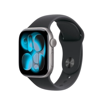 Apple Watch Series 11 GPS 42mm Space Grey Aluminium Case With Black Sport Band MEV44 M/L