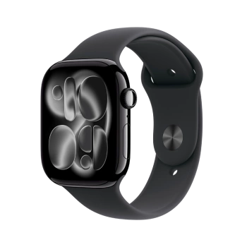 Apple Watch Series 11 GPS 46mm Jet Black Aluminium Case with Black Sport Band - M/L,Model A3333