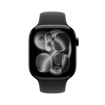 Apple Watch Series 11 GPS 46mm Jet Black Aluminium Case with Black Sport Band - M/L,Model A3333