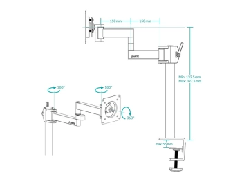 Arctic X1 nosač za monitoredesk mount monitor armhorizontalno podešavanje