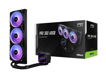 ASROCK 360 A-RGB AIO BlackCPU Liquid Cooler, PRO1851, 1700, AM4, AM5