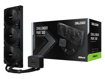 ASROCK 360 LCD AIO BlackCPU Liquid Cooler, Challenger1851, 1700, AM4, AM5