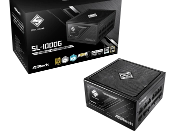 ASROCK PSU 1000W Gold Steel LFully Modular,80PLUS,135mm fanATX 3.1. PCIe 5.1, Japanese Capacitors